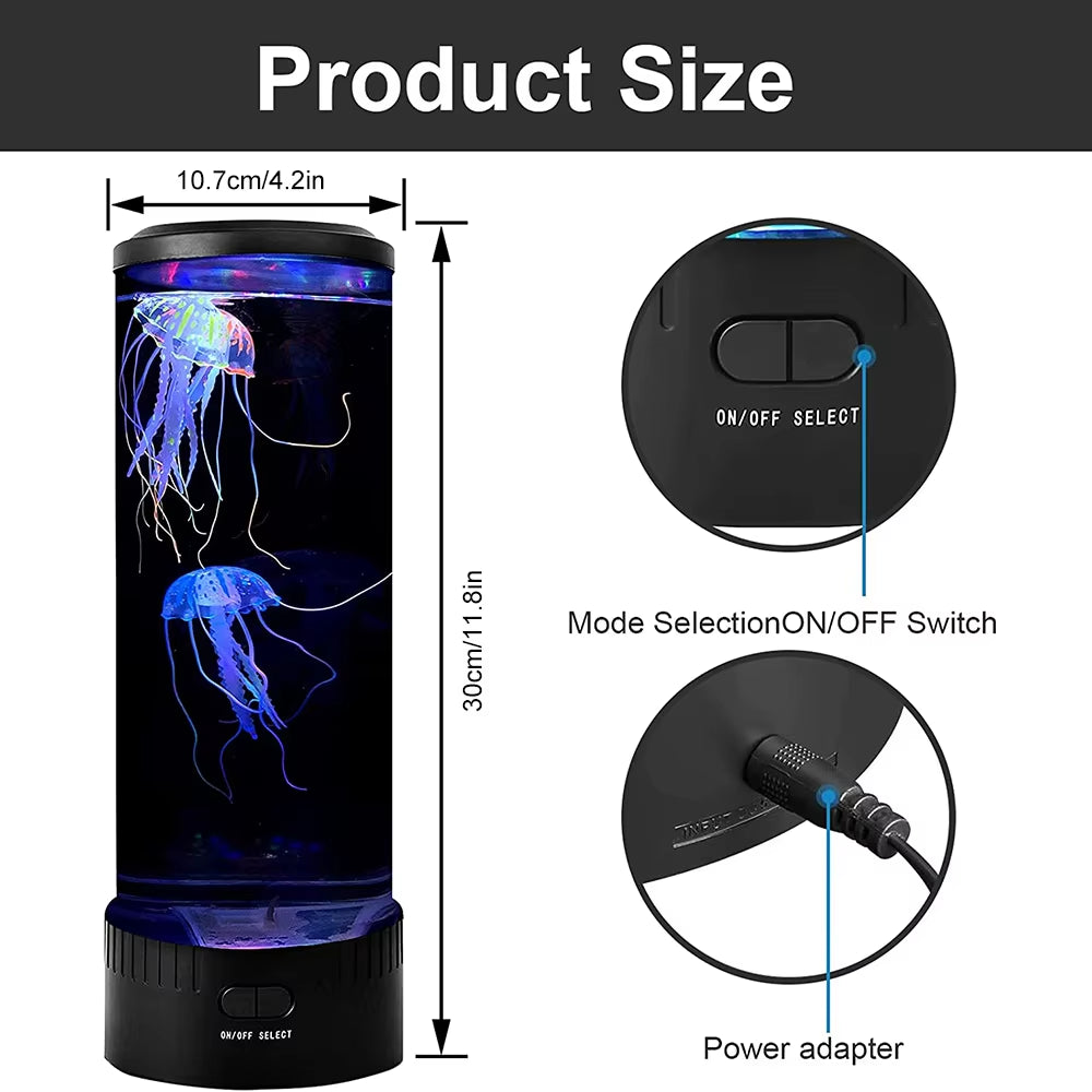 Jellyfish Lamp Color Changing Remote Control Aquarium Tank